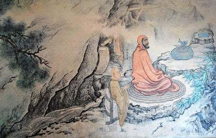 禅宗二祖慧可红雪断手臂， 向达摩祖师求解脱佛法